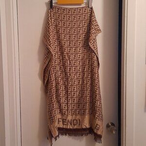 Fendi wool & silk Monogram Scarf/Shawl/Wrap.